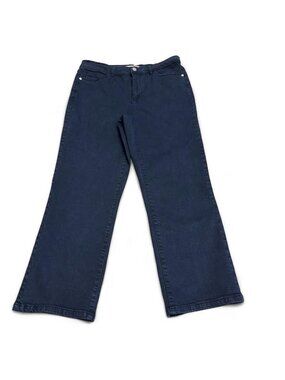 BlankNYC Straight Leg Dark Wash Denim Jeans Women's 12 Preppy Minimalist Fall